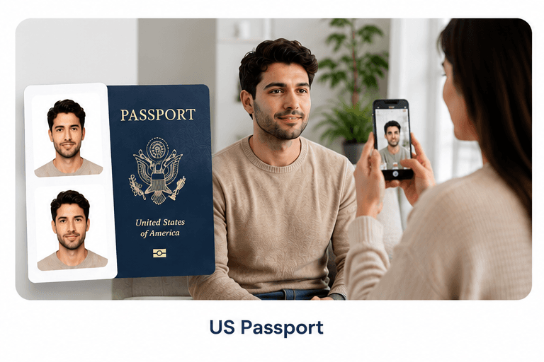 Example of a compliant US passport photo